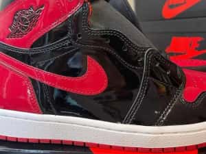 Jordan 1 High Patent Bred - Stoc Limitat — miniatura 5