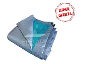 Prelata cauciucata 100% impermeabila cu inele Alba, Argintie, Albastru — miniatura 6