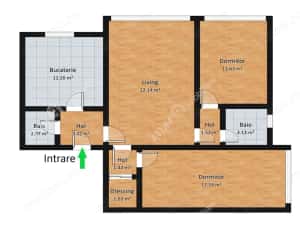 Apartament 3 camere mobilate utilate 2 bai pivnita zona Turnisor Sibiu — miniatura 9