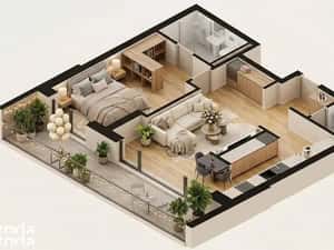 Apartament luminos cu terasă de 18 mp, în KronenPark