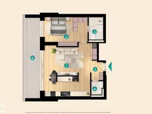 Apartament luminos cu terasă de 18 mp, în KronenPark — miniatura 3