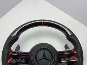 Volan Mercedes AMG Piele Carbon Padele la comanda — miniatura 1