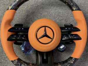 Volan Mercedes AMG Piele Carbon Padele la comanda — miniatura 2