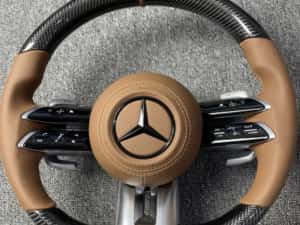 Volan Mercedes AMG Piele Carbon Padele la comanda — miniatura 4