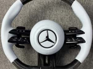 Volan Mercedes AMG Piele Carbon Padele la comanda — miniatura 6