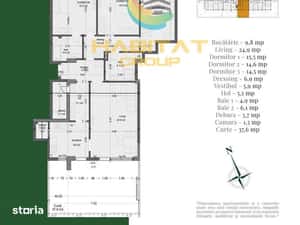 Pallady 4 camere 115 mp + curte 38 mp in bloc tip Boutique — miniatura 4