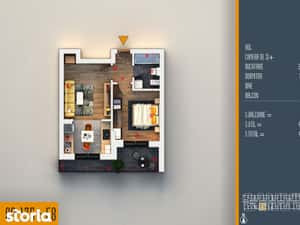 2 camere studio cu pret de garsoniera, Pallady,OPORTUNITATE — miniatura 4