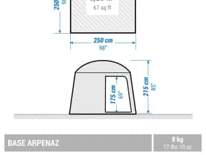 Living cu bețe Camping Arpenaz Base 6 - produs resigilat Decathlon — miniatura 3