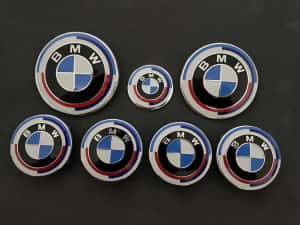 Set embleme Bmw Anniversary 50 ani fata Seria 3 5 G20 G21 G30 G31 M — miniatura 5