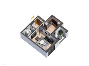 Apartament 1 camera Nicolina Selgros 42mp Cod:158759 — miniatura 3