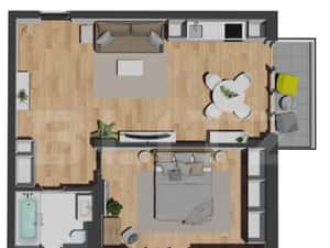 OPORTUNITATE | COMISION 0 | 2 Camere | Zona Vivo | Apartament cu CF — miniatura 5