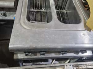 Friteuza 1 sau 2 cuve mari, la 380v, cu robinet golire — miniatura 2