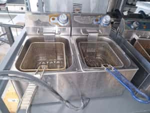 Friteuza 1 sau 2 cuve mari, la 380v, cu robinet golire — miniatura 5