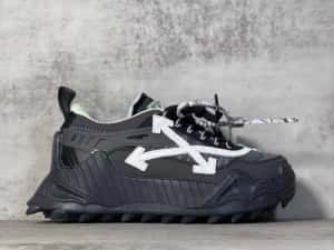 Adidasi OFF WHITE, Odsy 1000 SNEAKERS Premium din Piele Full Box Black — miniatura 8
