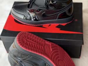 Air Jordan 1 Retro High Black Black Noire Full Box Verificare Colet — miniatura 2