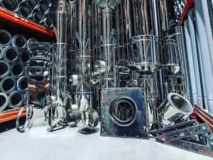 Horn de inox Coș de fum Burlane din inox izolate! — miniatura 2