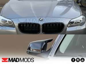 Set capace oglinzi M BMW Seria 5 F10 F11 F18 NFL Non-LCI, Negru lucios — miniatura 9