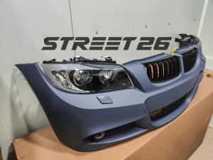 Pachet Bara Fata M BMW E90 E91 NFL (2005-2007) si Faruri Angel Eyes V1 — miniatura 7