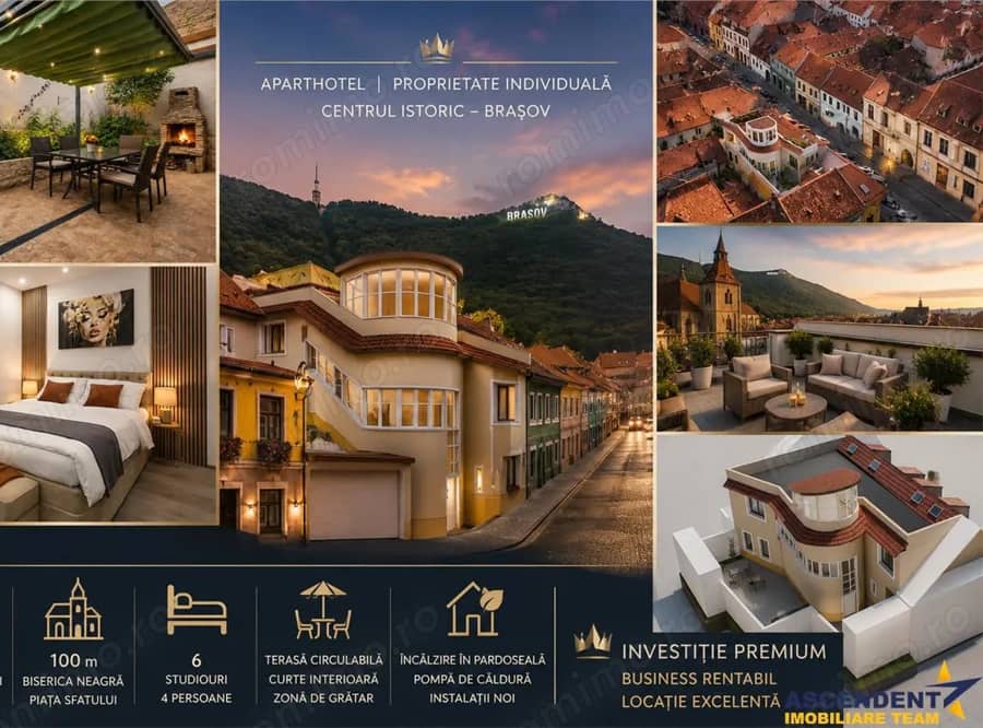 Aparthotel elegant, potential ridicat, ultracentral, Brasov — fotografie 1 din 7