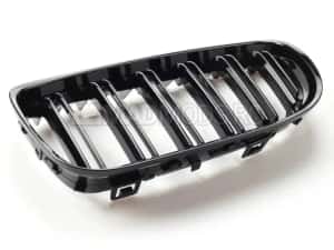 Set grile duble M BMW Seria 3 E90 / E91 LCI FL Facelift, Negru lucios — miniatura 5