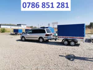 Remorca Dublu Ax Repo 750 KG Auto Atv Apicola Tandem Platforma Peridoc — miniatura 3