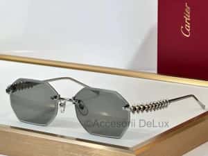 Ochelari de Soare Cartier CT0885S Noi Full Box [Verificare Colet] Silver Photochromic Lens