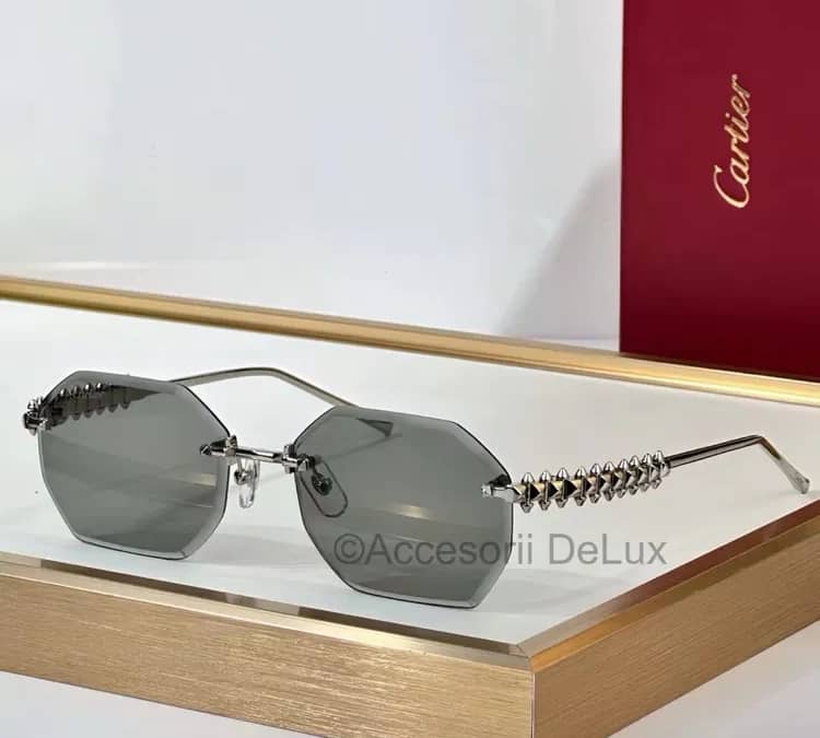 Ochelari de Soare Cartier CT0885S Noi Full Box [Verificare Colet] Silver Photochromic Lens — fotografie 1 din 10