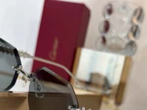 Ochelari de Soare Cartier CT0885S Noi Full Box [Verificare Colet] Silver Photochromic Lens — miniatura 3
