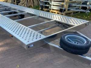 Platformă / trailer auto marca Gala Taurus aluminiu L850 R14C — miniatura 3