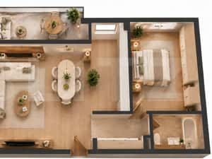 APARTAMENT 2 CAMERE | INTRE LACURI | CU CF — miniatura 2