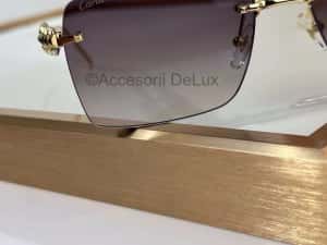 Ochelari de Soare Cartier CT0545S Polarised Noi Full Box [Verificare Colet] Gold — miniatura 3