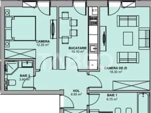 Apartament decomandat la cheie 2 camere 58 mpu balcon parcare Sibiu — miniatura 6