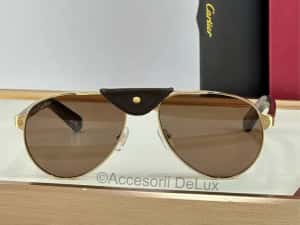Ochelari de Soare Cartier Aviator [Verificare Colet]Noi Full Box — miniatura 7