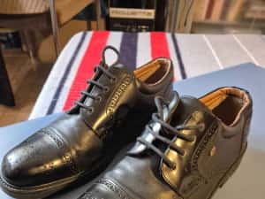 Ocazie ! Pantofi barbatesti de tip Oxford piele naturala, brand K.N.K, marime 46, noi
