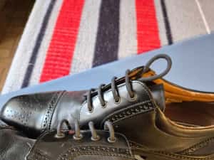 Ocazie ! Pantofi barbatesti de tip Oxford piele naturala, brand K.N.K, marime 46, noi — miniatura 5