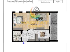 Pallady 2 camere decomandat 65 mp la 15 min.metrou N.Teclu — miniatura 4