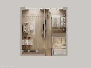 Imobil 2 camere | Bloc nou | Parter - incalzire in pardoseala — miniatura 3