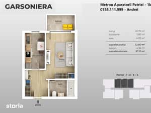 Metrou Aparatorii Patriei studio 49mp bloc nou — miniatura 6