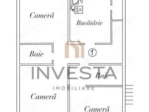Apartament 3 camere , 70 mp, zona The Office – Marasti — miniatura 4
