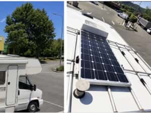 Autorulotă FIAT 1.9 Turbo Diesel + Cort Exterior inchis - 98000 KM !! -Clima Stationare ( KIT SOLAR Curent - Boiler Apa Calda-Incalzire-Rezervor Apa — miniatura 3