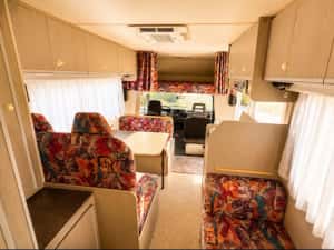 Autorulotă FIAT 1.9 Turbo Diesel + Cort Exterior inchis - 98000 KM !! -Clima Stationare ( KIT SOLAR Curent - Boiler Apa Calda-Incalzire-Rezervor Apa — miniatura 5