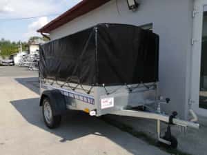 Remorca cu obloane duble, capac din fibra, o axa, 750 kg, cat.B!!! — miniatura 10