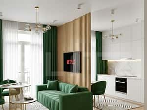 Apartament o camera, 30 mp + Balcon 6 mp, TVA INCLUS, zona Sud — miniatura 5