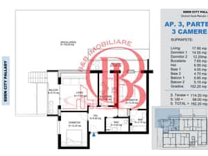 3 Camere cu gradina 102mp -Titan Pallady-Metrou Teclu — miniatura 4