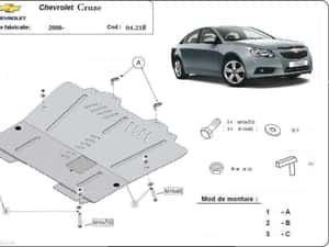 Scut metalic pentru motor Chevrolet Cruze 2008-2016 - otel 2mm — miniatura 7