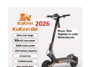 Sigilata - G2 2026 Kukirin‼️editia 2026‼️ 55 Km/h, Motor 800W‼️Noua‼️In cutie cu toate accesoriile, Neatinsa, Sigilata — miniatura 2