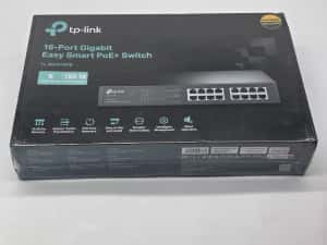 Switch TP-Link TL-SG1016PE, 16 porturi Gigabit, SIGILAT — miniatura 1