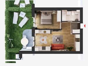 HILS Sunrise Studio dublu tip 2B cu grădină — miniatura 2