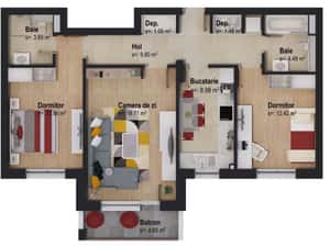 Apartament cu 3 camere Victory by Casa Nobel — miniatura 3