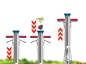 Plantator Rasaduri Profesional cu doua manere ergonomic Inox — miniatura 8